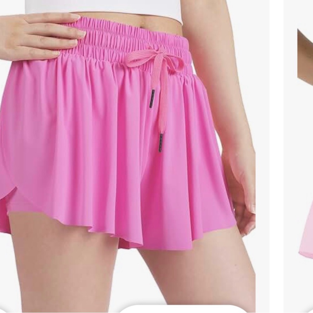 Amazon pink butterfly workout shorts